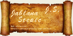 Jablana Stepić vizit kartica